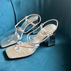 Marc Fisher Silver Giada Sandal